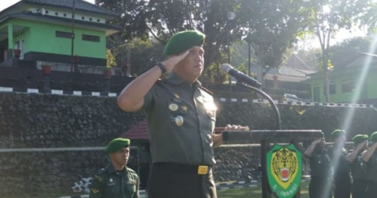 Kodim 0622/Kabupaten Sukabumi Gelar Upacara Kenaikan Pangkat Periode 1 Oktober 2025