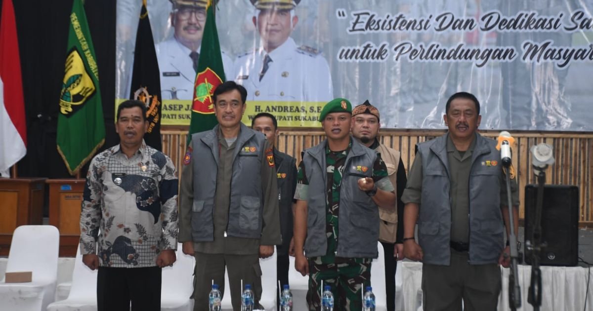 Pengukuhan Satgas Linmas Kabupaten Sukabumi Kecamatan Dan Desa Tahun 2026