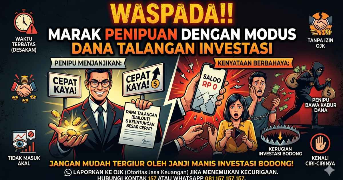 Waspada!! Marak Penipuan Dengan Modus Dana Talangan Investasi