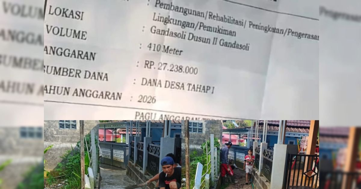 Pembangunan Jalan Gang di Desa Gandasoli Dibiayai Dana Desa Tahun 2026