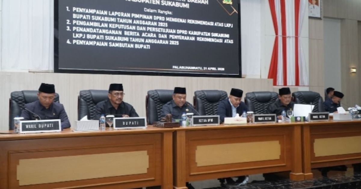 Dewan Perwakilan Rakyat Daerah (DPRD) Kabupaten Sukabumi menggelar Rapat Paripurna