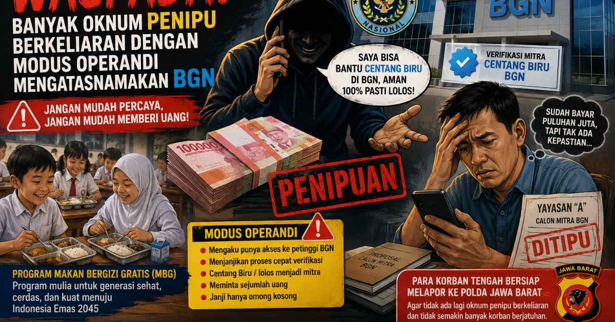 Waspada! Oknum Penipu Berkedok Program BGN Berkeliaran, Korban Diduga Rugi Ratusan Juta Rupiah