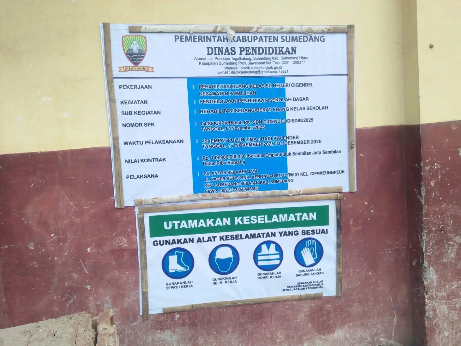 Ruang Kelas SDN Cigendel Mulai Direhabilitasi, Orang Tua Siswa Bersyukur Fasilitas Sekolah Diperbaiki