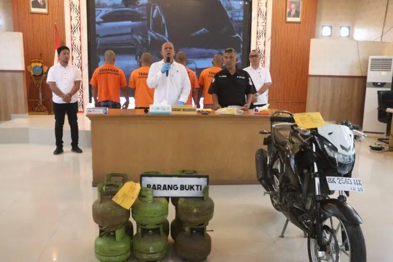 Tak Kenal Lelah! Tim Laser Polres Simalungun Kejar Sindikat Pencuri Gas hingga Medan, 4 Pelaku Terjaring